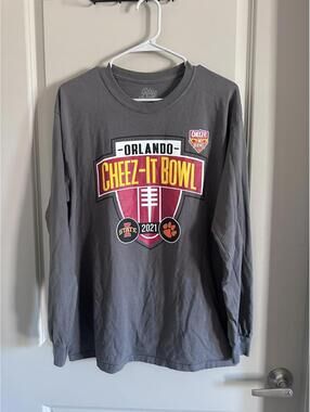 Cheez-It Bowl 2021 T-shirt Mens Iowa State and Clemson Gray Football Shirt